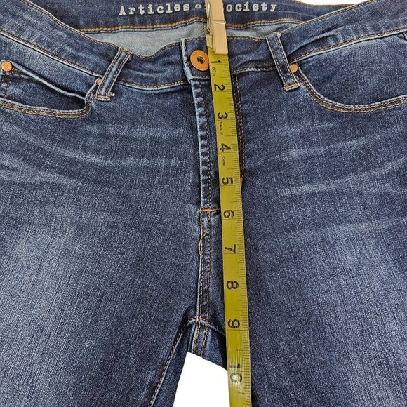 Articles of Society Women’s Skinny Leg Blue Dark Wash Mid Rise Jeans - Size 27 - Picture 10 of 16